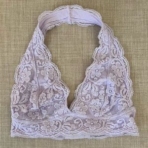 Lilac Purple Lace Halter Top Bralette Bandeau
